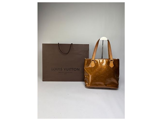 Tote Vintage Louis Vuitton Monogram Vernis in pelle verniciata fine anni 1990 Marrone Scuro - vista 2