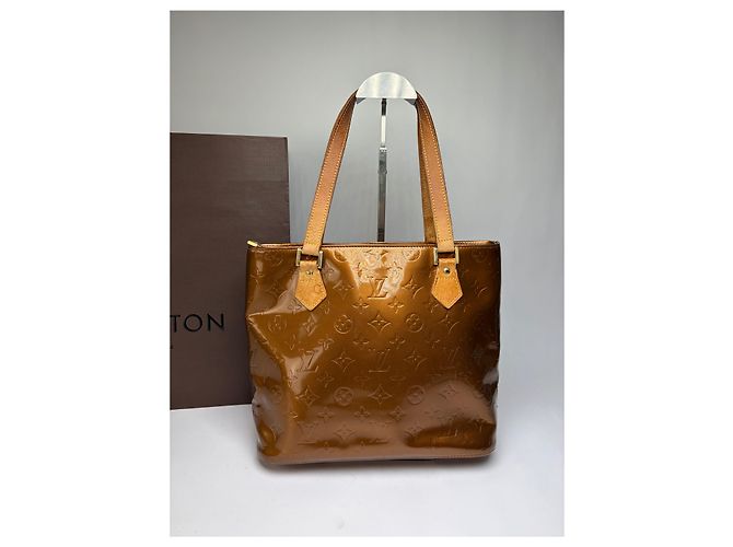 Tote Vintage Louis Vuitton Monogram Vernis in pelle verniciata fine anni 1990 Marrone Scuro - vista 5