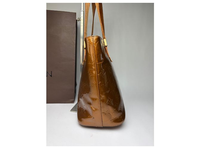 Tote Vintage Louis Vuitton Monogram Vernis in pelle verniciata fine anni 1990 Marrone Scuro - vista 6