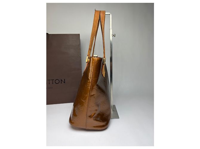 Tote Vintage Louis Vuitton Monogram Vernis in pelle verniciata fine anni 1990 Marrone Scuro - vista 8