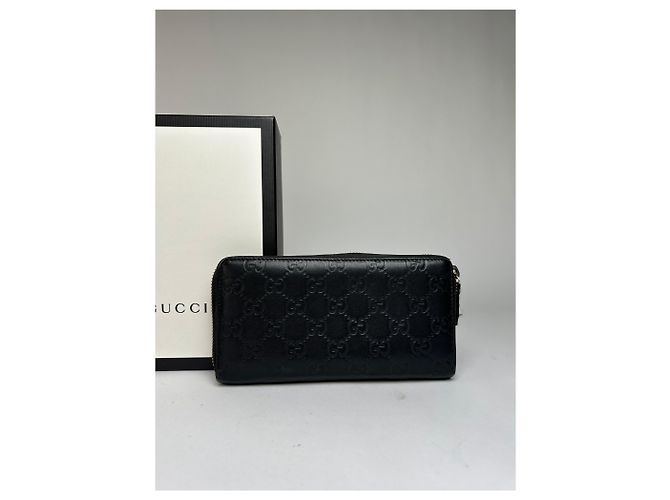 Vintage Gucci GG Guccissima Leder Bifold Wallet Ende 2000er Schwarz - Ansicht 11
