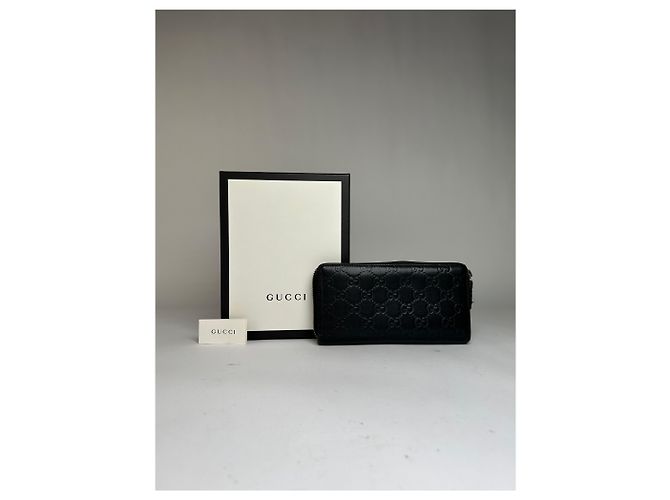 Vintage Gucci GG Guccissima Leder Bifold Wallet Ende 2000er Schwarz - Ansicht 2