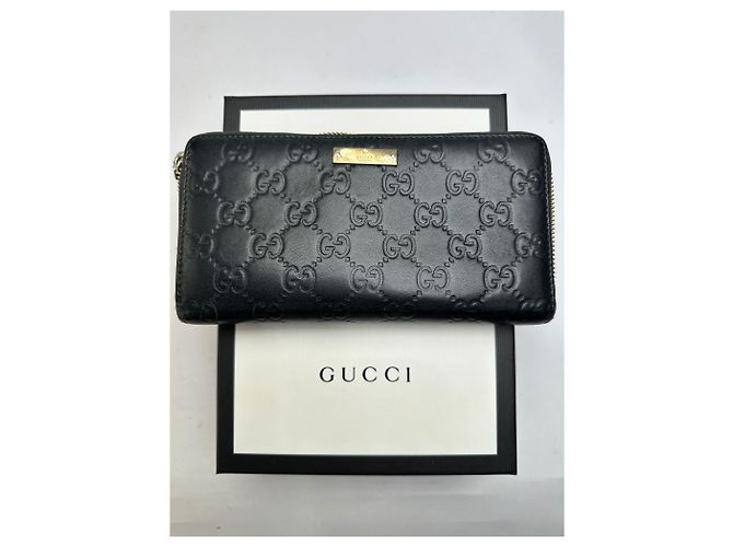 Vintage Gucci GG Guccissima Leder Bifold Wallet Ende 2000er Schwarz - Ansicht 5