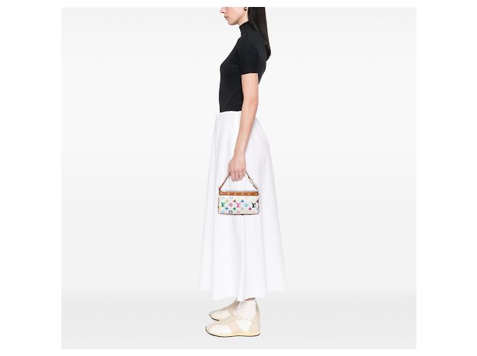 White Louis Vuitton Monogram Multicolore Pochette Accessoires Shoulder Bag - view 6
