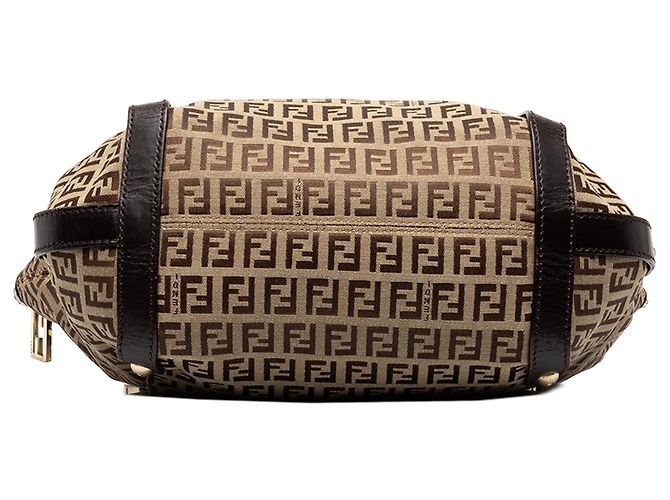 Tote bag Fendi Zucchino Canvas marrone - vista 3