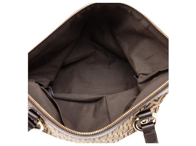 Tote bag Fendi Zucchino Canvas marrone - vista 4