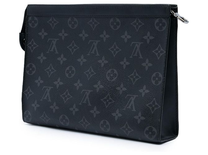 Borsa a Clutch Louis Vuitton Monogram Eclipse Pochette Voyage MM Nera Nero - vista 2