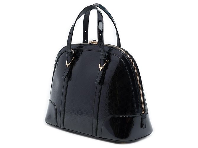Gucci Small Microguccissima Patent Nice Satchel Schwarz - Ansicht 2