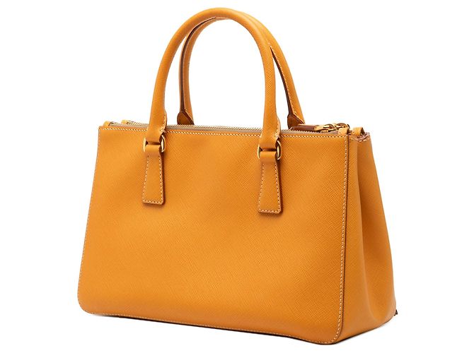 Borsa Prada Mini Saffiano Lux Galleria Double Zip Gialla Giallo - vista 2