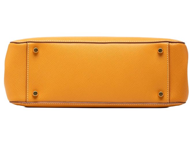 Borsa Prada Mini Saffiano Lux Galleria Double Zip Gialla Giallo - vista 3