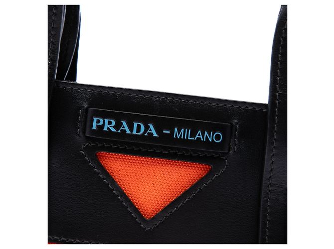 Sac Satchel Prada Canvas Ouverture Noir - vue 5