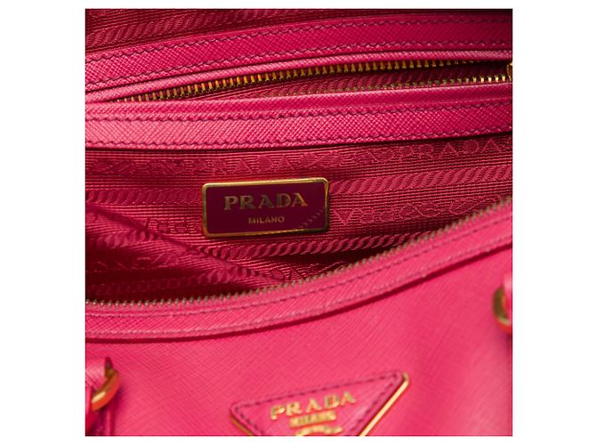 Bolsa Bowler Conversível Prada Saffiano Lux Rosa - vista 5