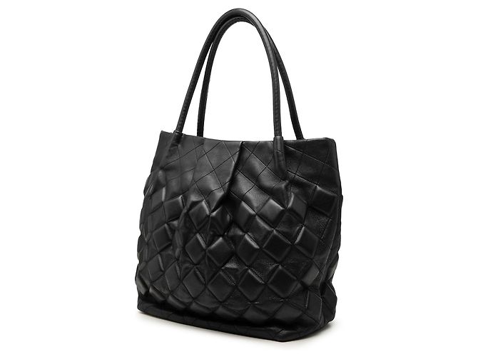 Saco Tote Sloane Square Chanel CC em pele de vitelo acolchoada preta Preto - vista 2