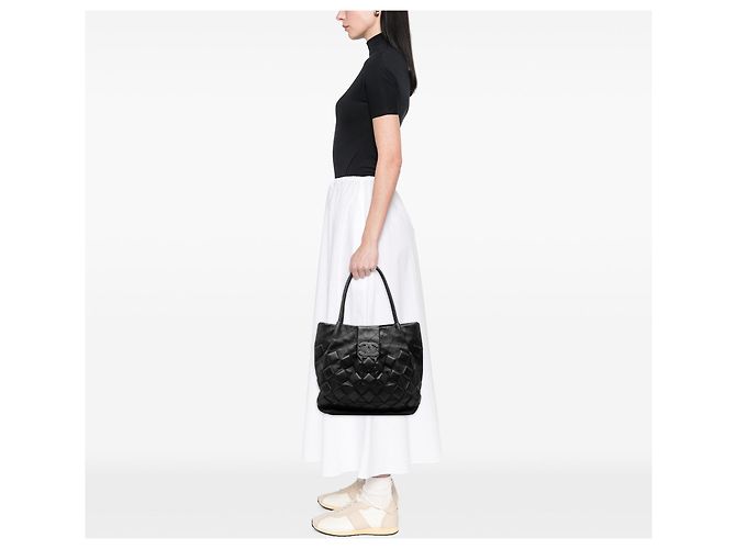 Saco Tote Sloane Square Chanel CC em pele de vitelo acolchoada preta Preto - vista 6