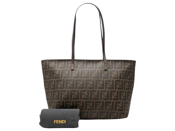 Fendi Small Zucca Spalmati Roll Tote Braun - Ansicht 7