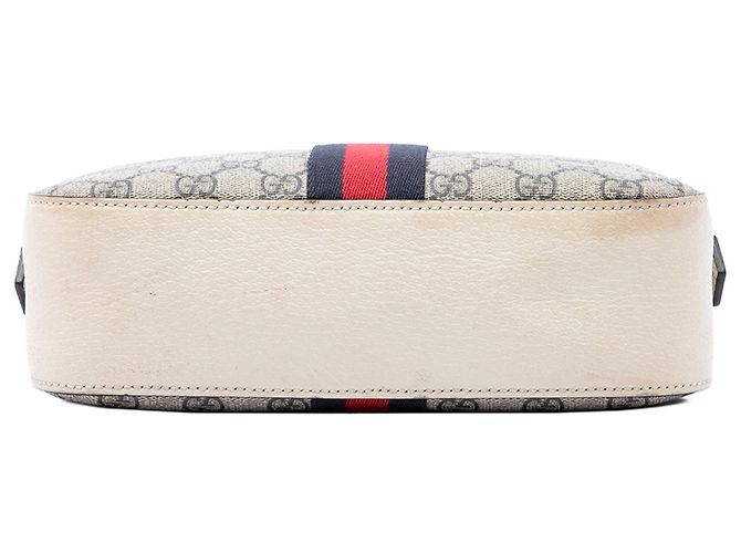 Borsa Camera Ophidia Gucci Small in pelle di vitello testurizzata e GG Supreme Beige con Web - vista 3