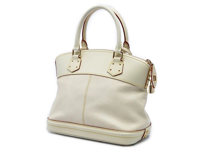 Borsa a mano Louis Vuitton Suhali Lockit PM Bianca Bianco - vista 2