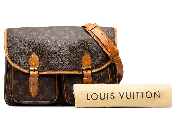 Borsa Business Louis Vuitton Monogram Sac Gibeciere MM Marrone - vista 7
