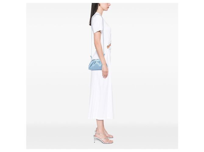 Borsa a tracolla The Mini Pouch in nappa blu Bottega Veneta - vista 6