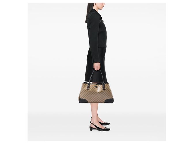 Borsa Tote Gucci GG Crystal Princy Beige - vista 5
