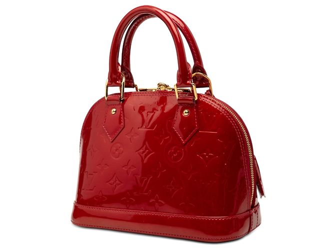 Borsa Satchel Alma BB Louis Vuitton Monogram Vernis Rossa Rosso - vista 2