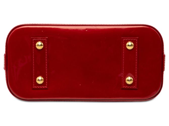 Borsa Satchel Alma BB Louis Vuitton Monogram Vernis Rossa Rosso - vista 3