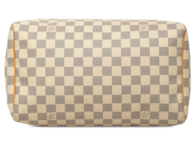 Borsa Boston Louis Vuitton Speedy 30 Damier Azur Bianca Bianco - vista 3