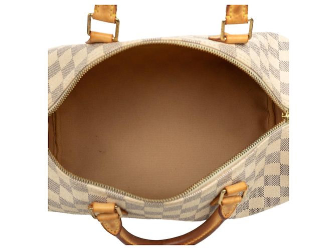 Borsa Boston Louis Vuitton Speedy 30 Damier Azur Bianca Bianco - vista 4