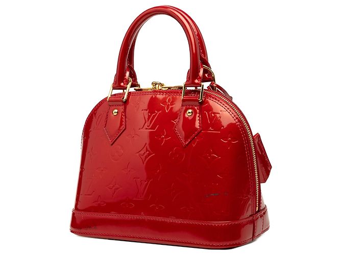 Borsa Satchel Alma BB Louis Vuitton Monogram Vernis Rossa Rosso - vista 2