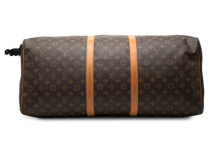 Borsa da viaggio Louis Vuitton Monogram Keepall 60 Marrone - vista 3
