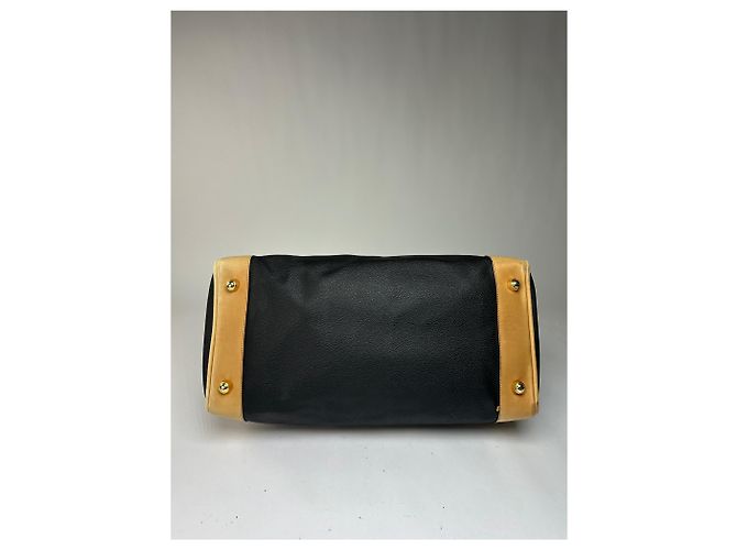 Sac Duffle Structuré Vintage Givenchy Logo 4G Fin 1970s Black Beige Noir - vue 10