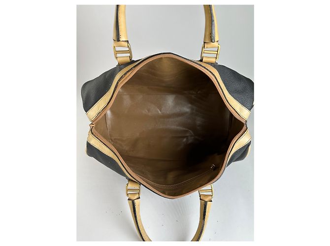 Sac Duffle Structuré Vintage Givenchy Logo 4G Fin 1970s Black Beige Noir - vue 3