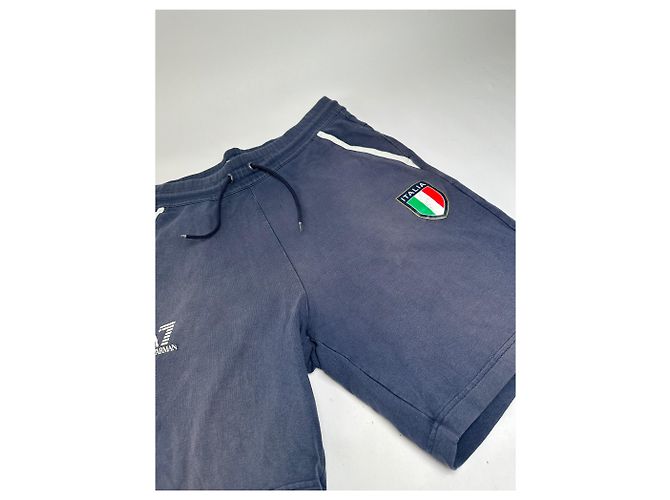 Giorgio Armani Pantaloncini Vintage Armani EA7 da Uomo Navy White L Blu navy - vista 3