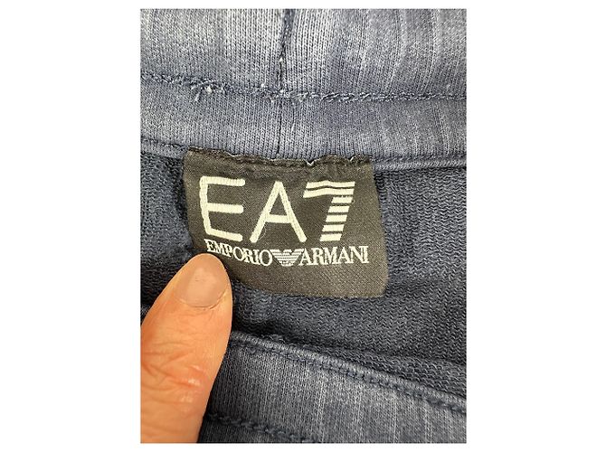 Giorgio Armani Pantaloncini Vintage Armani EA7 da Uomo Navy White L Blu navy - vista 4