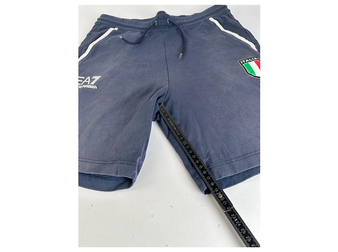 Giorgio Armani Pantaloncini Vintage Armani EA7 da Uomo Navy White L Blu navy - vista 7