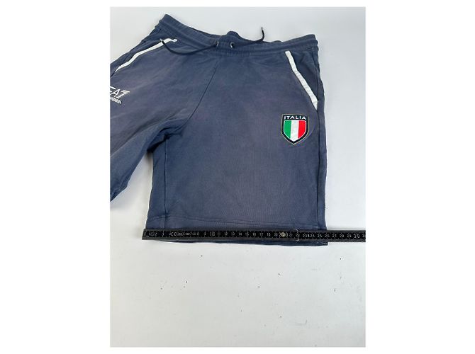 Giorgio Armani Pantaloncini Vintage Armani EA7 da Uomo Navy White L Blu navy - vista 9