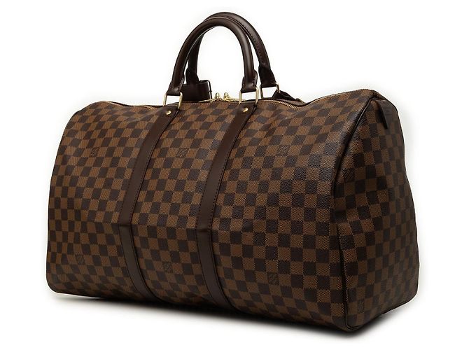 Borsa da viaggio Louis Vuitton Damier Ebene Keepall 50 Marrone - vista 2
