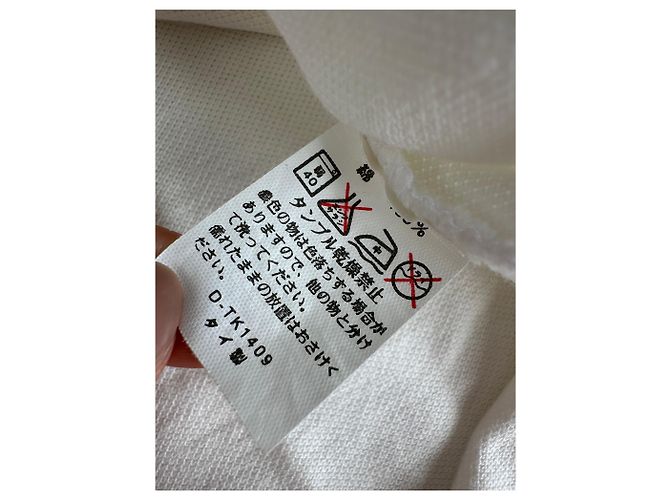 Polo Sport Vintage Courreges Bianco Blu Navy M - vista 13