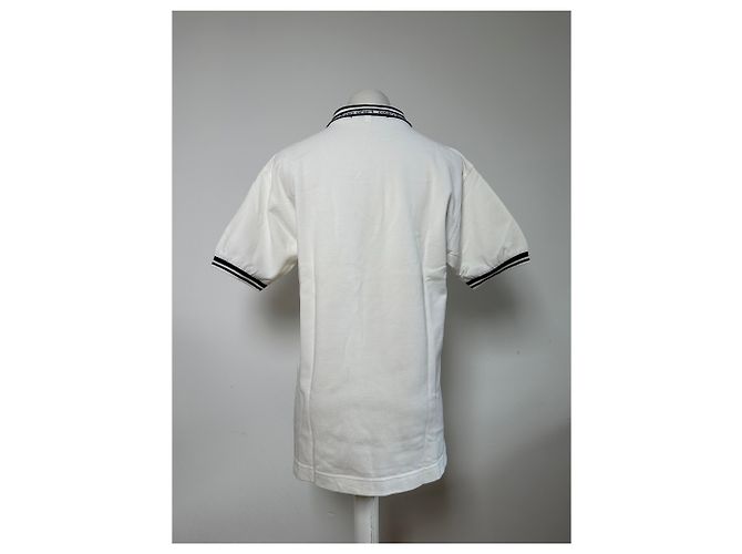 Polo Sport Vintage Courreges Bianco Blu Navy M - vista 15
