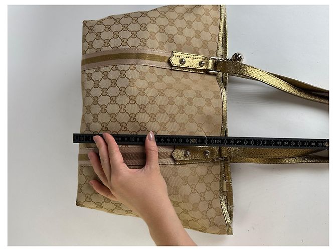 Tote Vintage Gucci GG Canvas Primi anni 2000 Beige Brown - vista 11