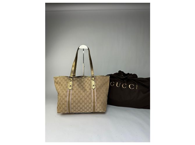 Tote Vintage Gucci GG Canvas Primi anni 2000 Beige Brown - vista 2