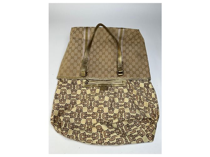 Tote Vintage Gucci GG Canvas Primi anni 2000 Beige Brown - vista 3