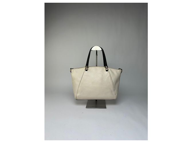 Bolso Tote estructurado Vintage Coach de cuero granulado c. 2010s Cream Beige - vista 14