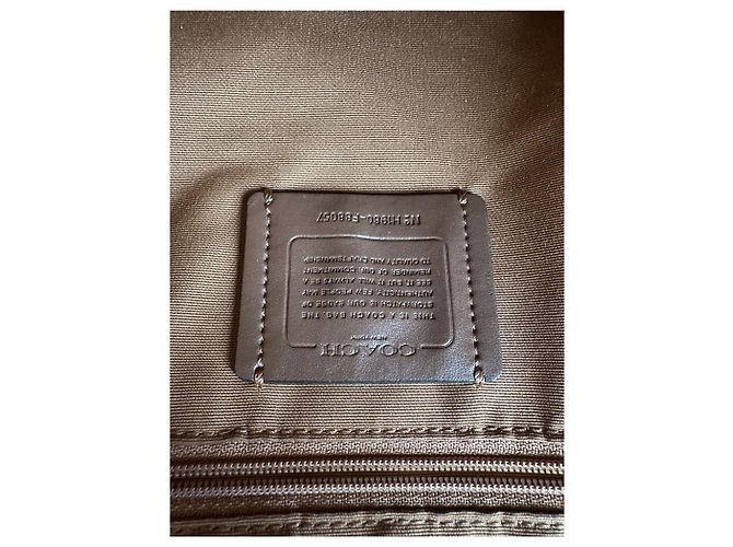 Bolso Tote estructurado Vintage Coach de cuero granulado c. 2010s Cream Beige - vista 3