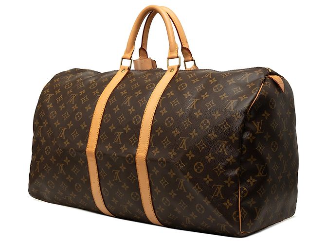 Sac de voyage Louis Vuitton Monogram Keepall 55 Marron - vue 2