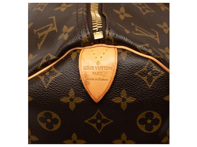 Sac de voyage Louis Vuitton Monogram Keepall 55 Marron - vue 5