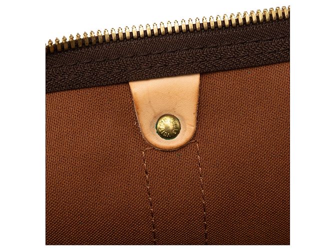 Sac de voyage Louis Vuitton Monogram Keepall 55 Marron - vue 6