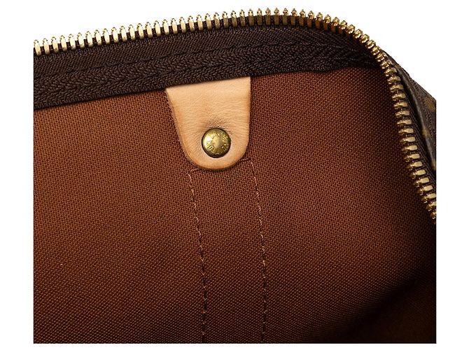 Sac de voyage Louis Vuitton Monogram Keepall 55 Marron - vue 7
