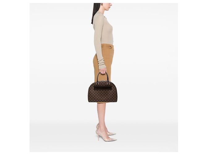 Borsa Louis Vuitton Damier Ebene Nolita Marrone - vista 6