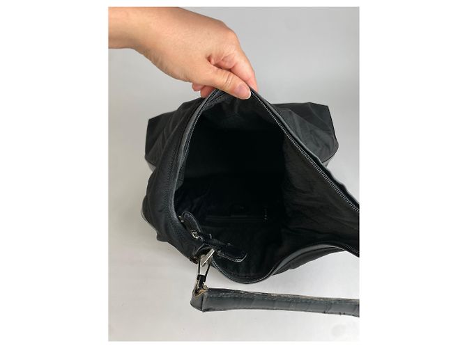 Vintage Gucci Hobo Bag aus beschichtetem Canvas frühe 2000s Schwarz - Ansicht 13